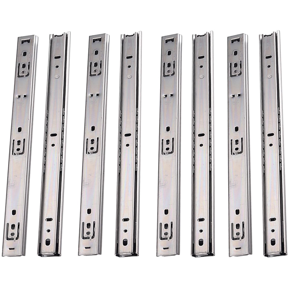 MOCNT 4 Pair (8 Piece) Heavy Duty 27mm Drawer Runners 12inch 300mm Drawer Rail Runners Ball Bearing Steel Drawer Slides Cabinet Sliding Extension Kitchen Desk Rail Runners