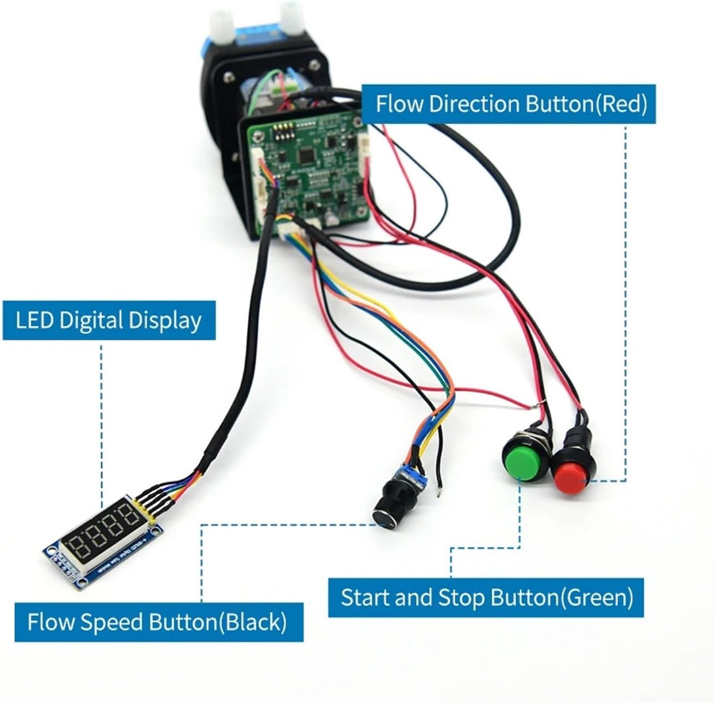 KCM-ODM High Precision Peristaltic Pump 12V /24V Dosing Pump for Lab Liquid Transfer Stepper Motor-Installation ODMA Type(KCM-B163 ODMA)