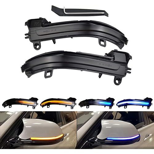 Malcayang Side Mirror Turn Signal Light Compatible with BMW 1 2 3 4 Series F20 F21 F22 F23 F30 F31 F32 F33 F34 X1 E84 i3,Dynamic Sequential Blinker Led Turn Signal Indicator