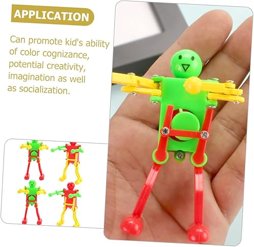 Miniatura 9 de CHILDWEET 4pcs Windup Dancing Robot para movimiento mecánico ligero divertido educativo sin batería requerida color aleatorio