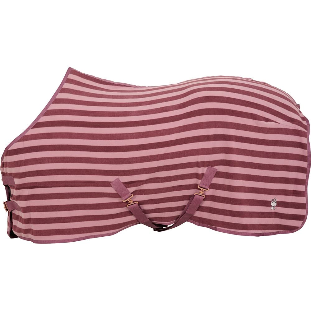 Equipage Horse Guard - Manta de forro polar (105 cm), diseño de rayas, color rosa y rosa