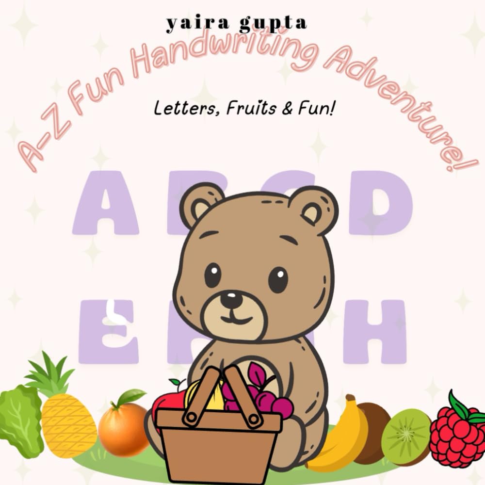 A–Z Fun Handwriting Adventure: Letters, Fruits & Fun!