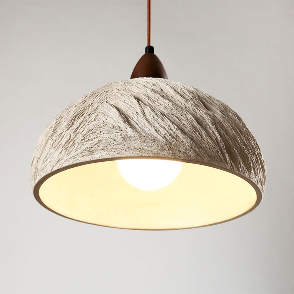 Lustre en béton simple au design dôme épuré pour salon moderne