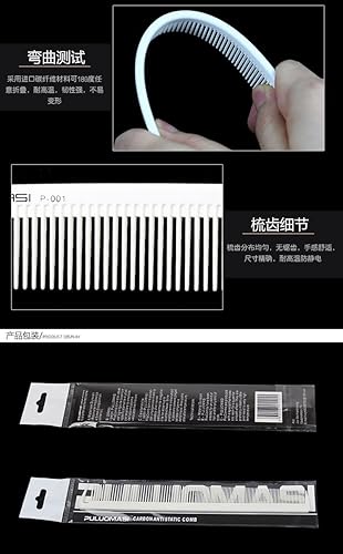 Miniatura 5 de Peine de pelo antiestático resistente al calor de peluquería profesional de peluquería blanca para peluquería profesional conjunto de 8 peluqueros