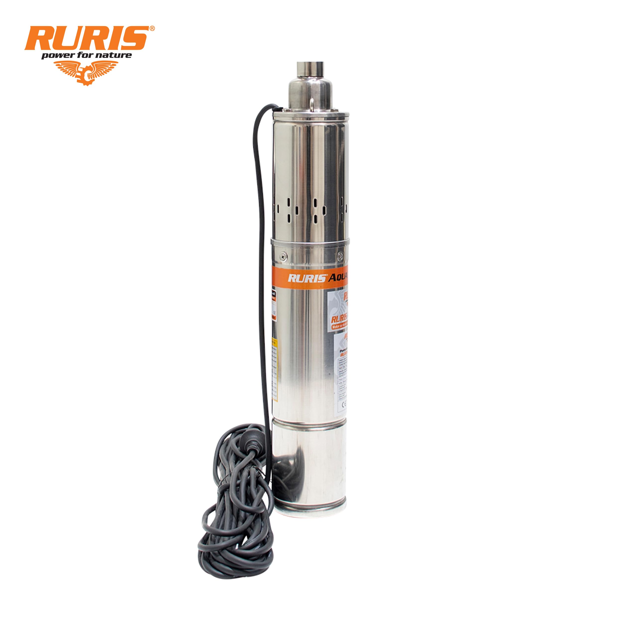 RURIS POWER FOR NATURE Pompe Submersible Aqua 40 750W Débit 1880L/H Hauteur Max 100M Câble 15M Raccord 1 Pouce Eau Propre Idéale Pour Jardin Irrigation Puits