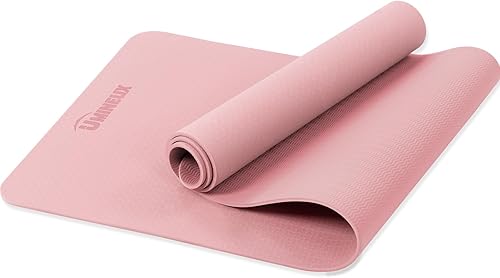 Alfombrilla de yoga antideslizante, esterillas de fitness de pilates, ecológicas, antidesgarros, de 14 de pulgada de grosor, esterillas de yoga para