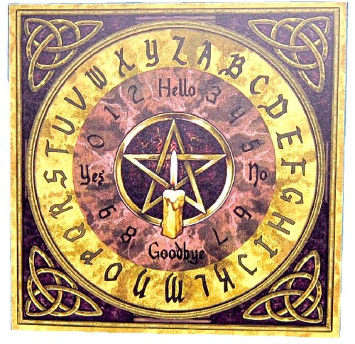 Witchboard Pentagramm mit Triquetta 36x36 cm, mit Planchette