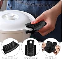Vista 5 de Paquete de 8 fundas de mango de hierro fundido, soporte de silicona para mango caliente, soporte de mango de asistencia, funda antideslizante