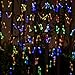 Satu Brown Solar Outdoor String Lights, 21ft 30 LED Fairy Water Drop Lights Waterproof Decorative Lighting for Home, Garden, Patio, Yard, Christmas Tree, Parties (Multi-Color)