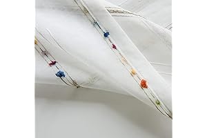 Brighten Your Home with Vibrant Mexican Curtains: Faux Linen Stripe Pattern Sheer Voile Window Curtains!