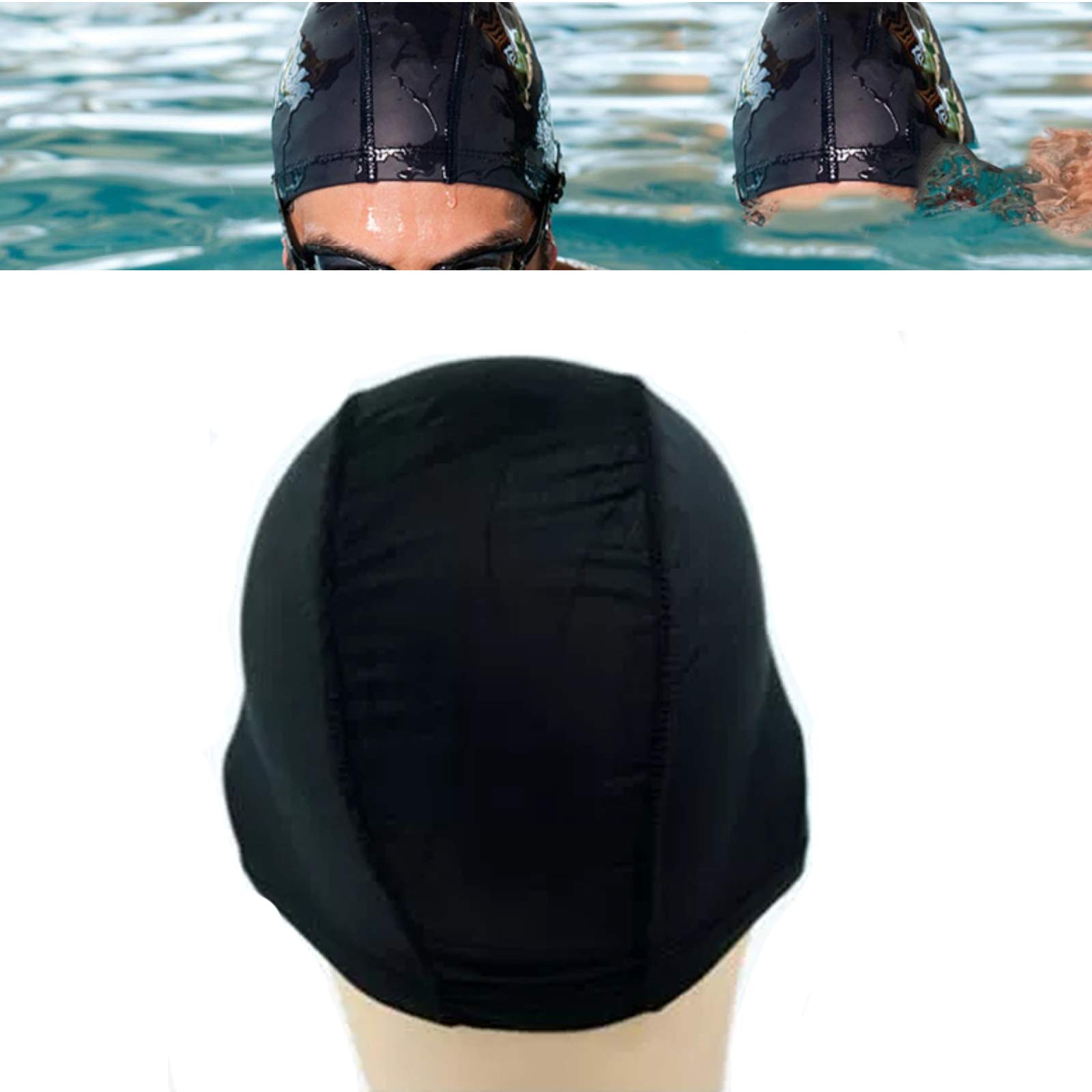 2 Pcs Bonnet De Bain Femme Cheveux Long Adulte Bain Élastique Tissu Polyester Souple Bonnet De Natation (Fleurs Sombres