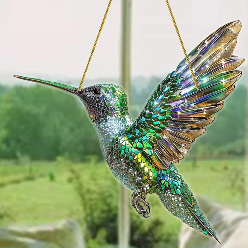 2 Attrape-Soleil Colibri En Acrylique - Prismes Colorés Pour Fenêtre - Décoration Lumière Arc-en-Ciel