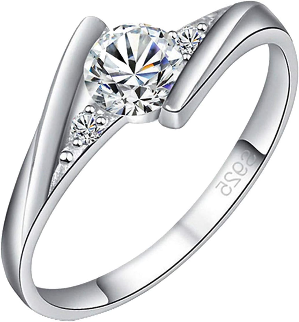 Women Rings , Exquisite Out Commemorate Ring Women Engagement Wedding Jewelry Gift Size 5-10 , Valentine's Day Birthday Jewelry Gifts for Ladies Girls