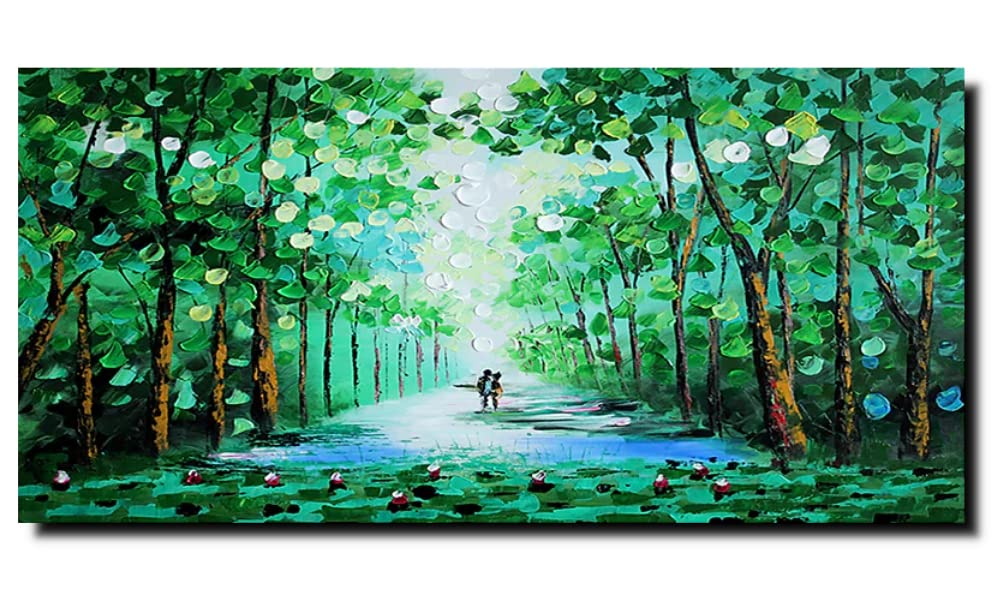 duanqiqi作品 手書き油絵 park 絵画 油彩画 インテリア Amazon.co.jp: 【油彩画SHOP ART】手書きの油彩画 アートパネル 特大1