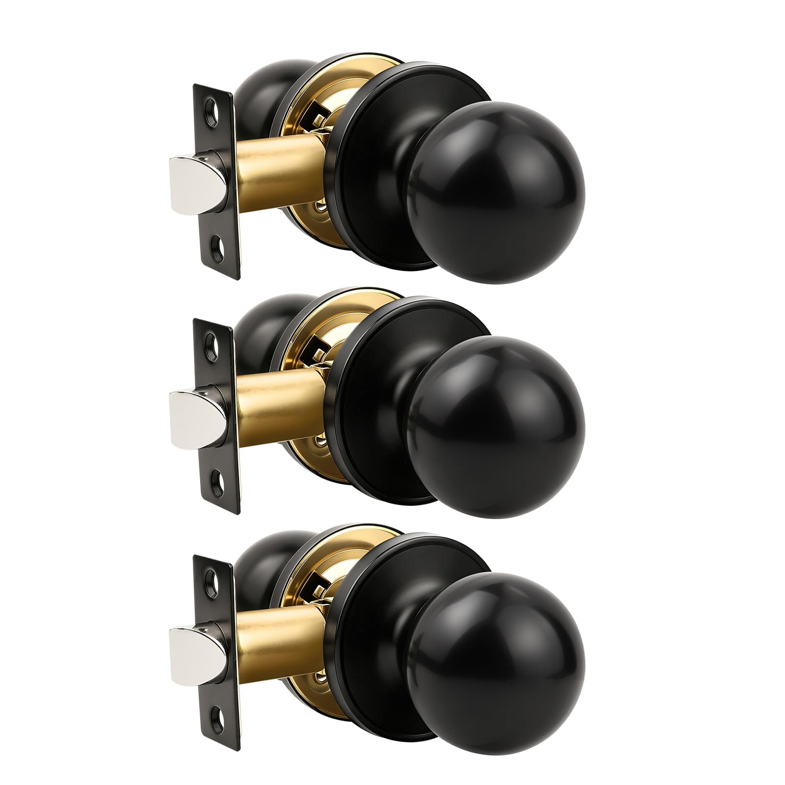 Privacy Door Knobs - 2 Pack Satin Nickel -15 Privacy Door Knobs - 2 Pack Satin Nickel -15