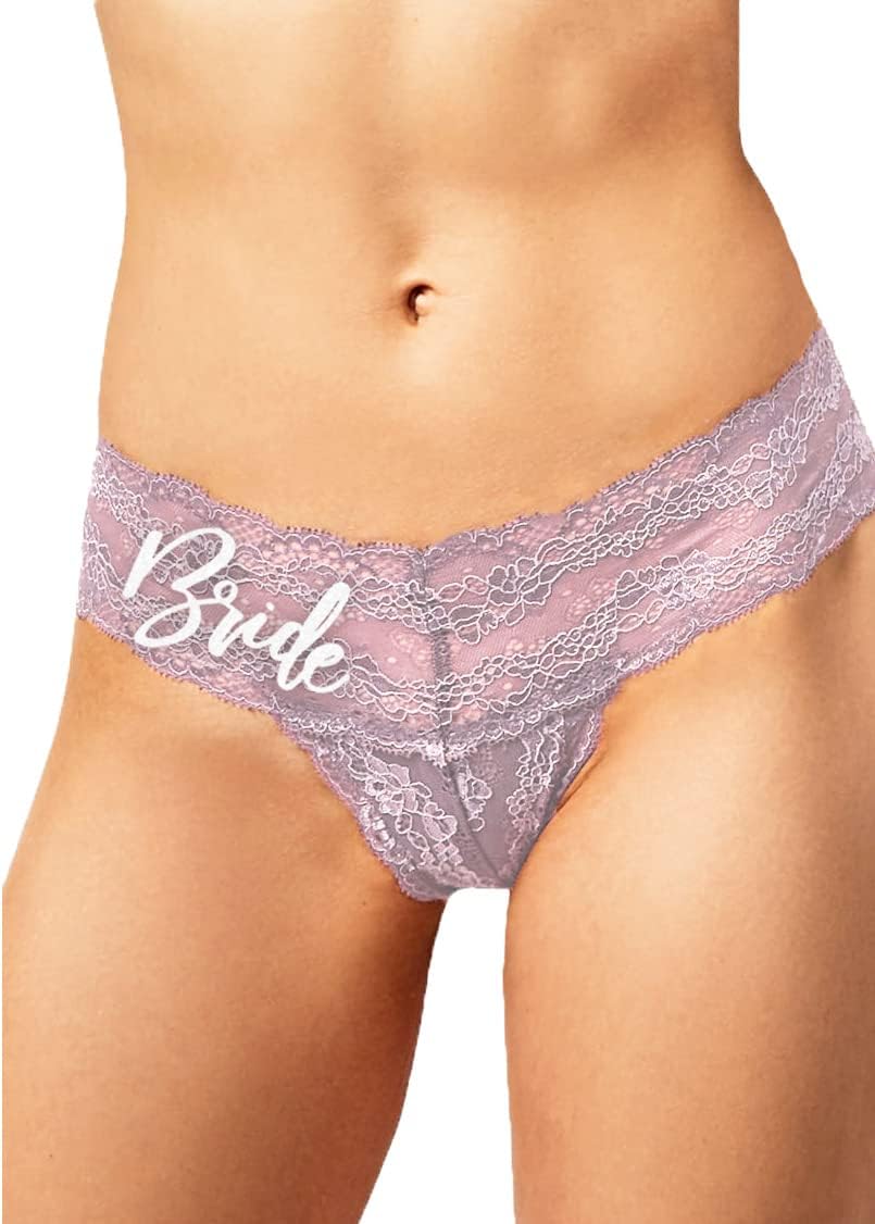 RhinestoneSash Bride Lingerie Wedding Set - Honeymoon Panties for Bride - Lingerie Shower Gift Ideas