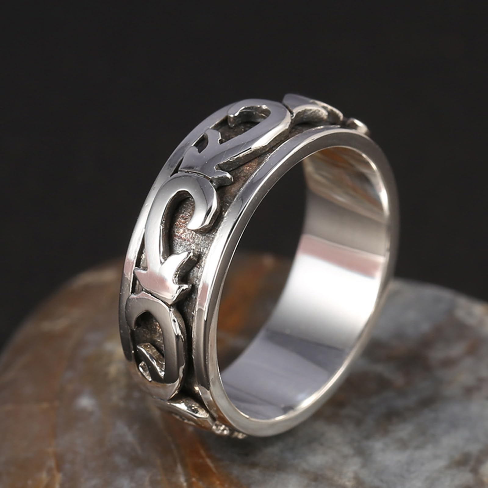 Bague en Argent 925 pour Homme Anti Stress