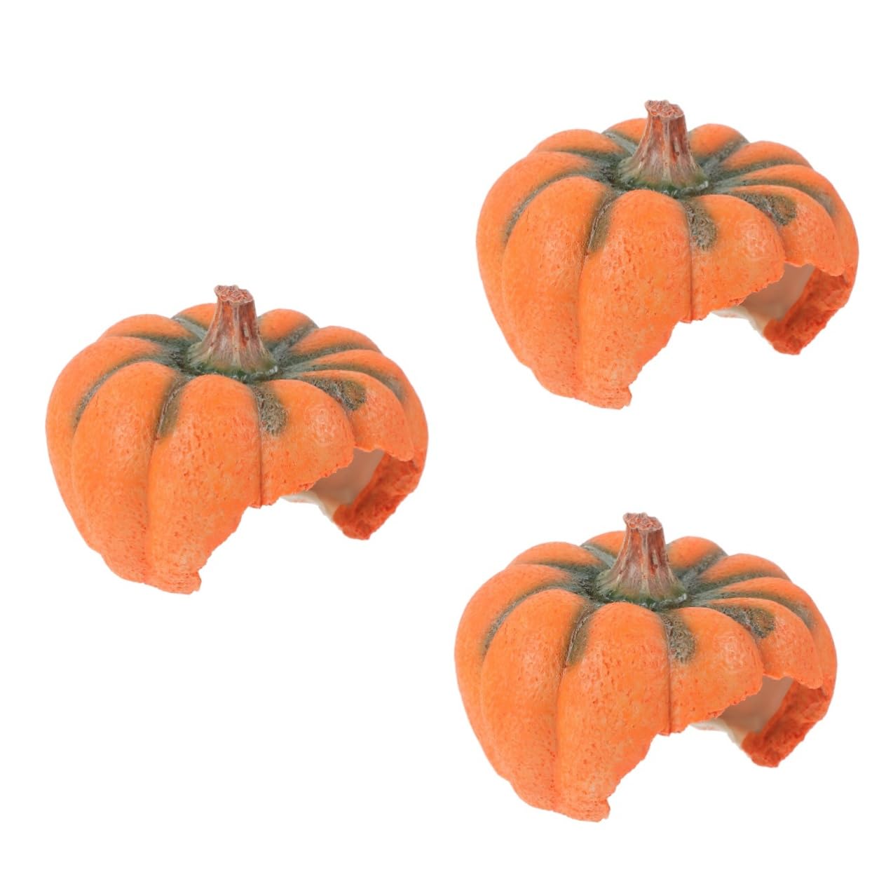 Alipis 3 Pezzi grotta di pesci decorativi zucca di Halloween di acquario grotta decorativa dell'acquario decorazione halloween addobbo halloween vivido nascondiglio dell'acquario resina