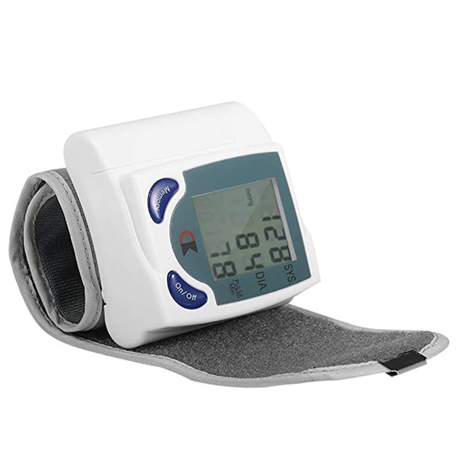 Monitor De Presión Arterial De Muñeca, Medidor De Máquina Probador De Esfigmomanómetro Digital Automático para Medir El Ritmo Cardíaco Y La Frecuencia del Pulso