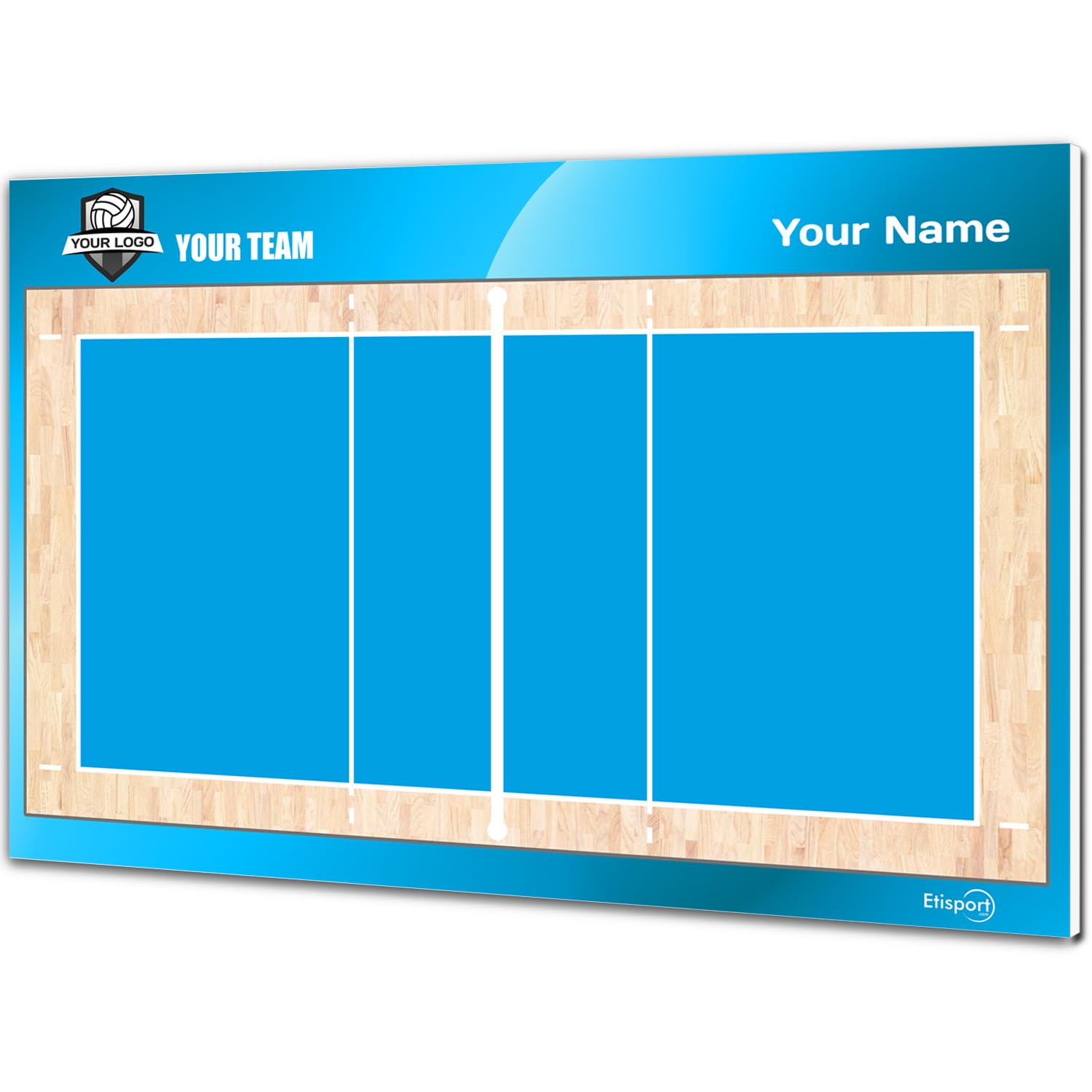 Lavagna Tattica per Pallavolo. Personalizzata con Nome, Logo o Club. Doppia Faccia, Pennarelli Cancellabili a Secco. 30,5 x 20,5 cm