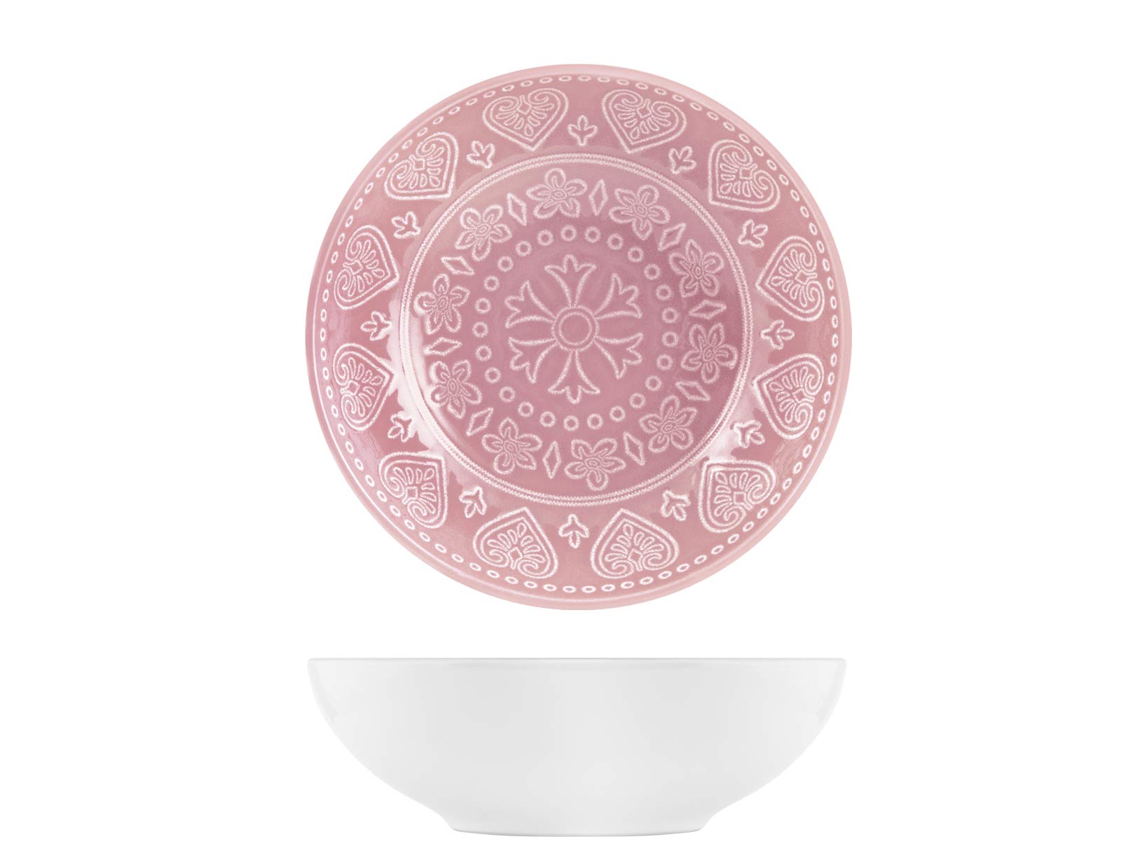 H&H Karma Set 6 Piatti Fondi, Stoneware, 18cm, colori assortiti