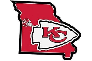Exclusive Kansas City Chiefs Home State NFL Siskiyou Decal Iron on Embroidered Patches for Clothes