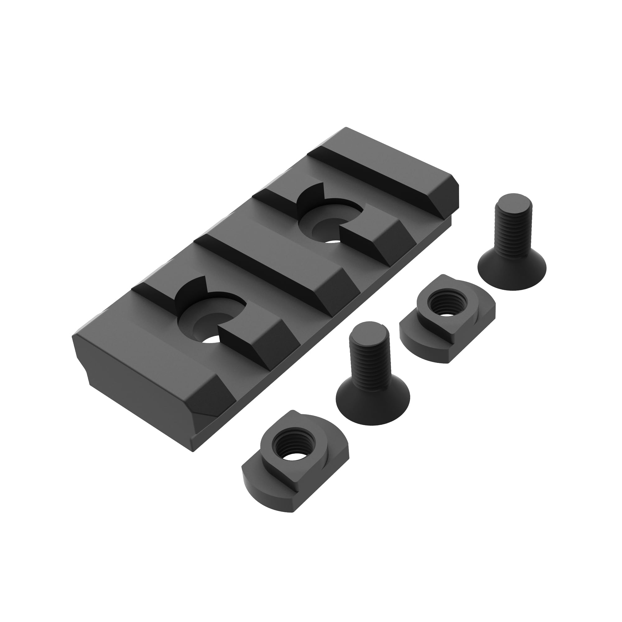 Eastern Tactical Supply Mlock Picatinny Rail Riser for Optics and Flashlight (4 Slot Mlok)