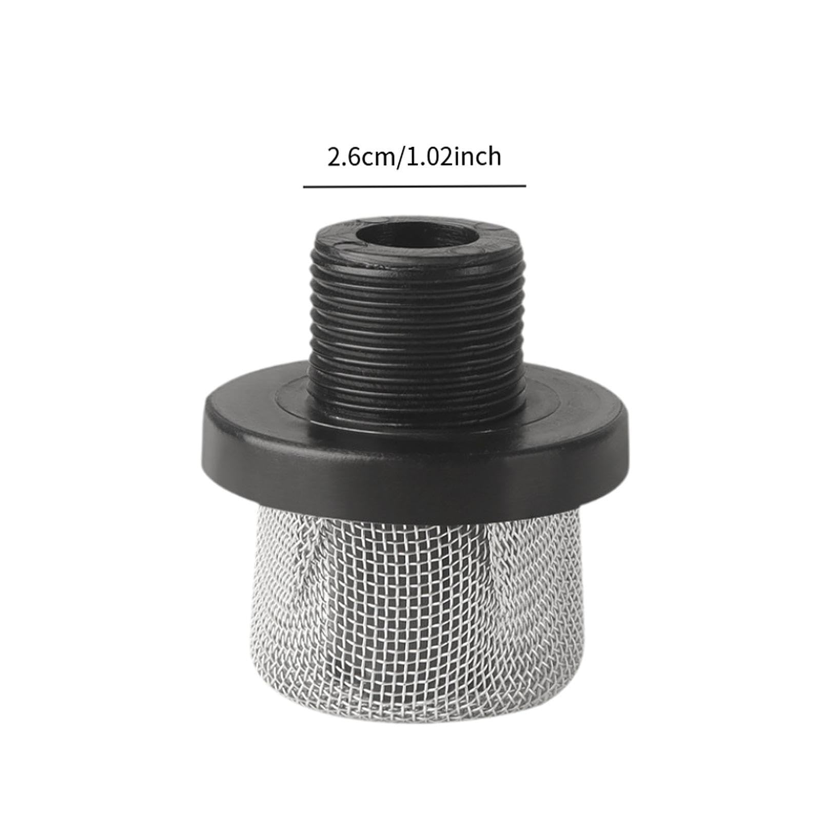 Einlassfilter luftless Lack -Sprühfilter -Accessoire Leichter Edelstahl EIN leichtes Einlassungspumpensieb in Ersatzteil einbauen, 26mm