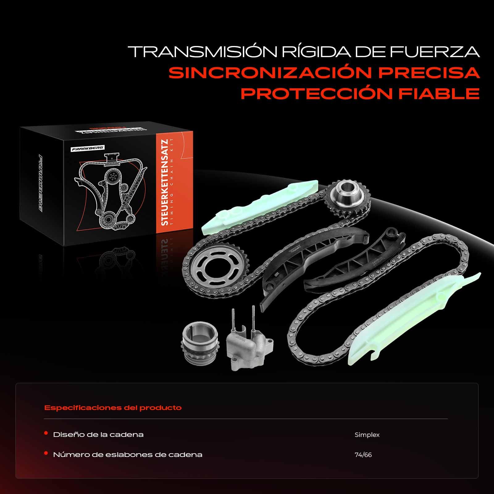 Frankberg Kit de cadena de distribución 11217787280 | Compatible con: Serie 3 Compact E46, Serie 1 E87, Serie 3 E46, Serie 5 Touring E61, Serie 3 Touring E46, Serie 3 Coupé E46