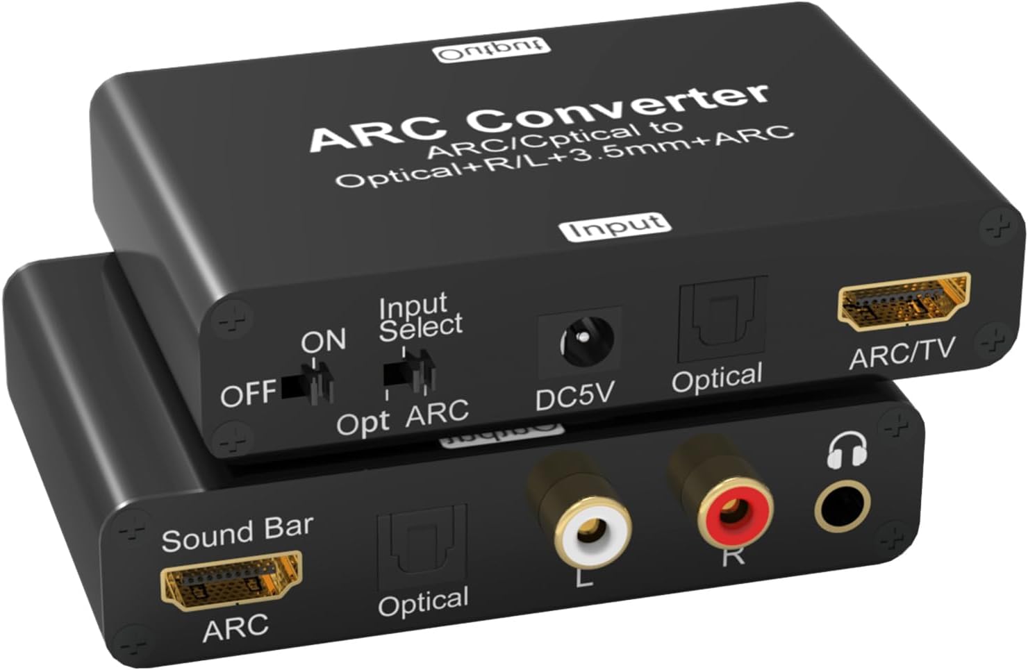 ARC Audio Extractor, 192KHz Digital to Analog Audio Converter DAC Converter, HDMI ARC or SPDIF/Optical to HDMI, SPDIF/Optical, 3.5mm Jack & Stereo L/R Output for TV, DVD, Game Console
