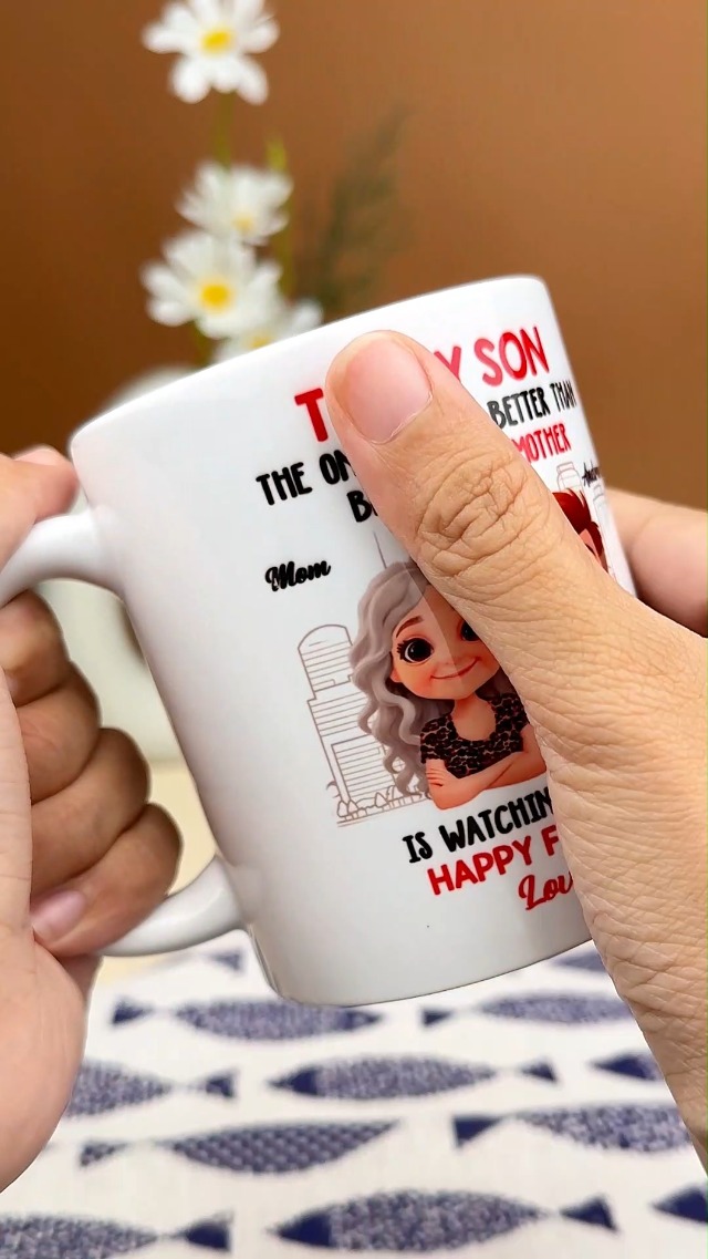 Taza personalizada para hijo de mamá 11 oz miniatura 7