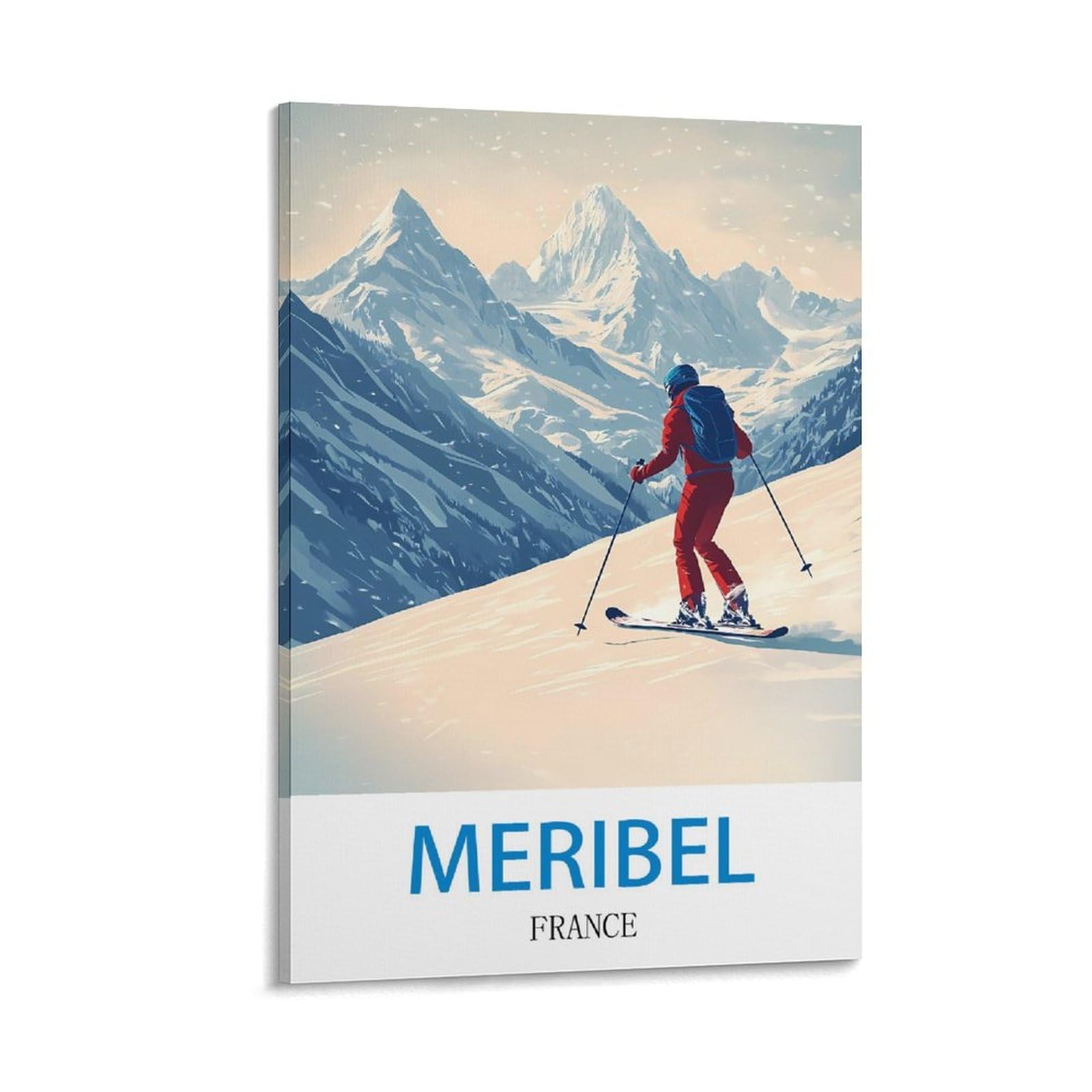 Affiche Méribel d'art rétro HXHNFERR impression de qualité - 8