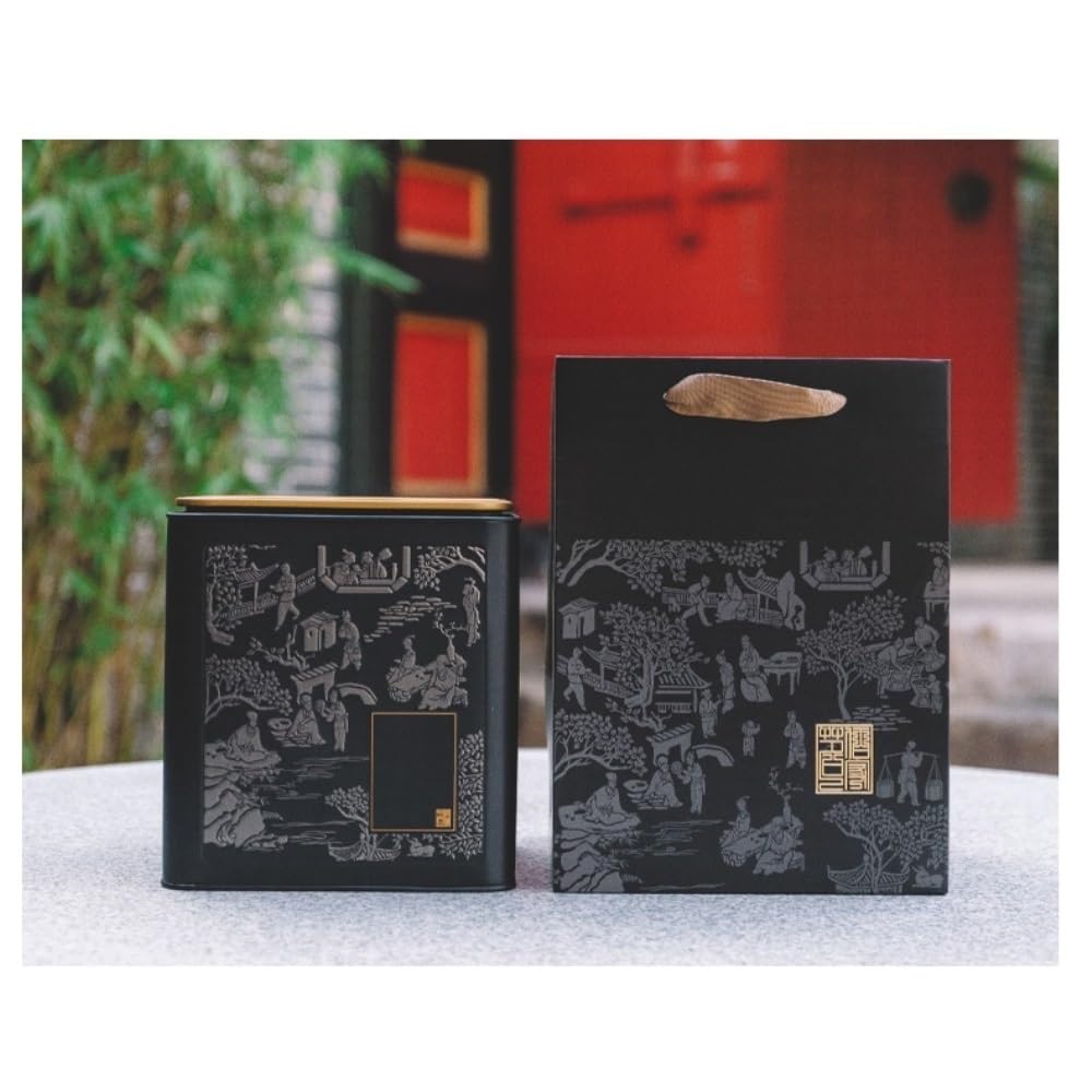 HLTYGWX Teedose, Vorratsbehälter für große Teemengen, quadratische Eisendose, versiegeltes Glas, großes Fassungsvermögen, leeres Glas, Tee-Set, einzelnes Glas, Geschenkbox-Set, Teedose (A)