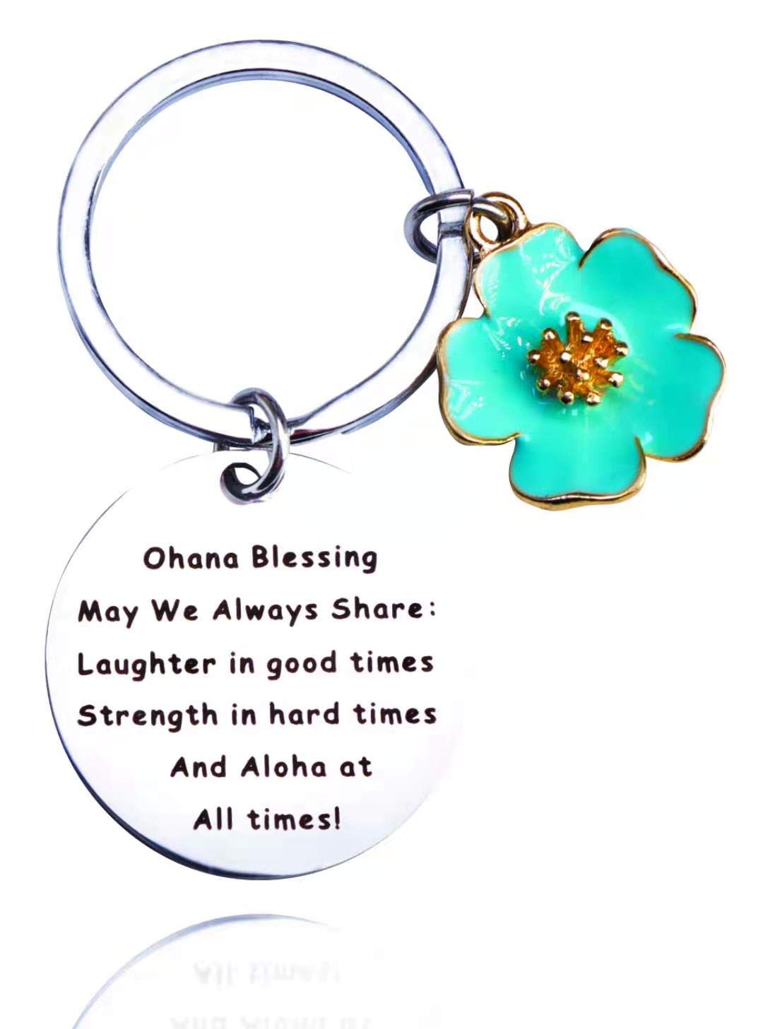 AlkyneOhana Keychain Blessing Gifts Hawaiian Keychain for Women Ohana Means Family Keychain Hawaii Jewelry Gift for Best Friend