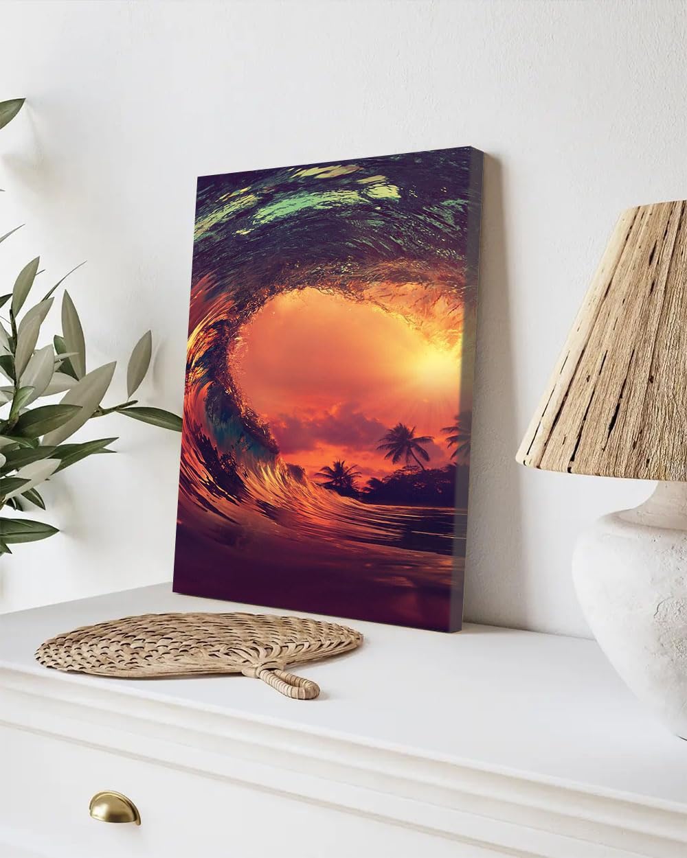 GADGETS WRAP Canvas Gallery Wrap Framed for Home Office Studio Living Room Decoration (9x11inch) - Water Volcano