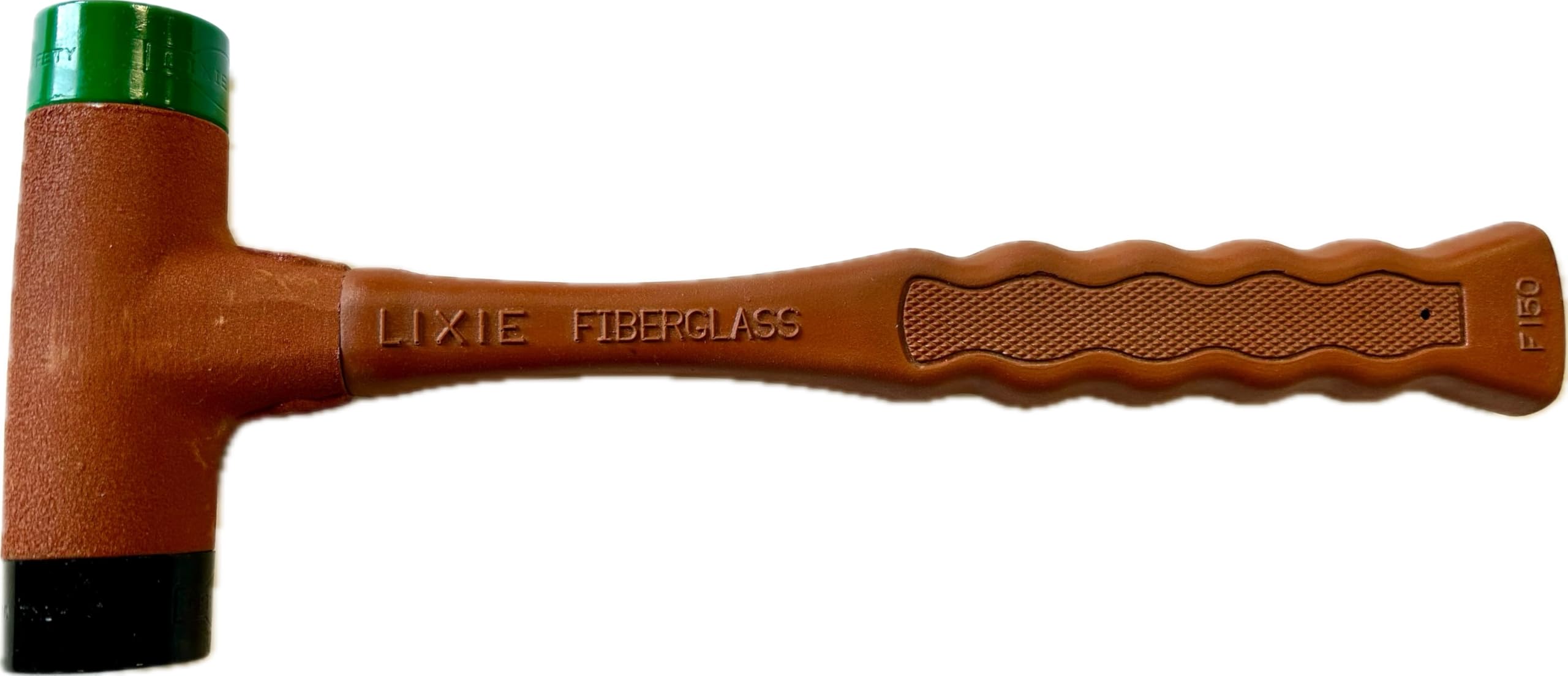 Lixie 150F-MH - 24 Oz. Dead Blow Hammer with Fiberglass Handle - 1-1/2" Dia. Replaceable Medium & Hard Urethane Faces