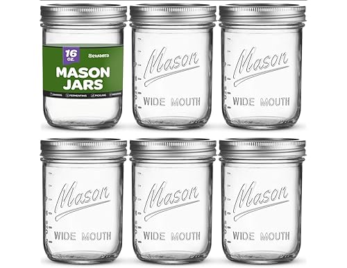 Top Picks: Best 16 Oz Wide Mouth Mason Jars in 2024