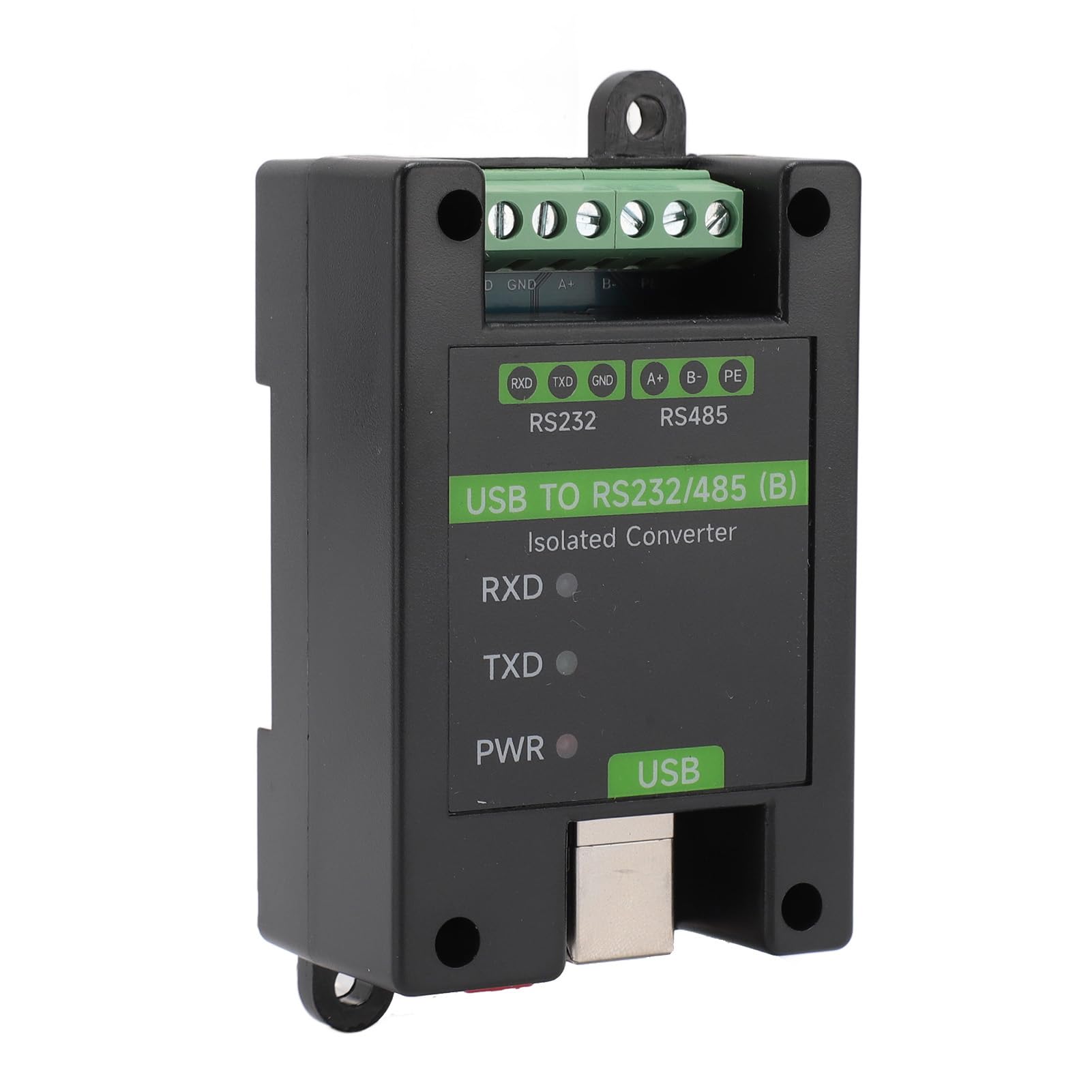 Convertisseur USB vers RS232 RS485 de qualité Industrielle avec Puce FT232RNL et Isolation de Puissance, 3 Indicateurs LED, Montage sur Rail DIN pour Système d'exploitation