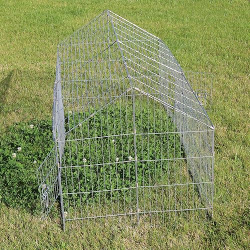 Wiltec Freilaufgehege Kaninchen 180 x 75 x 75 cm, Außengehege und Kleintierstall für Kaninchen, Hasen, Meerschweinchen, Freigehege als Hasenstall