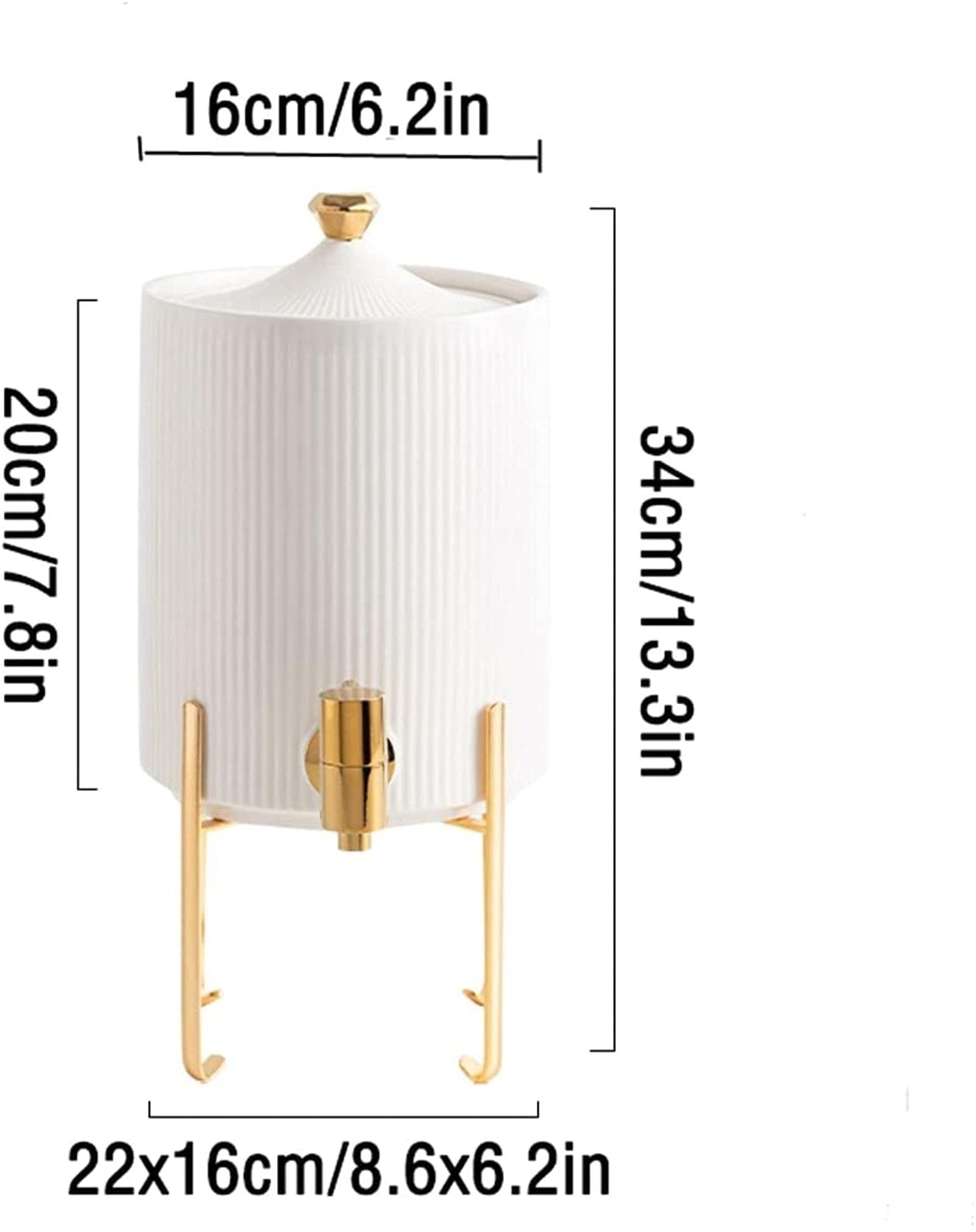 Jarra de Agua Simple Hervidor frío de cerámica Creativo con Base Tetera de Gran Capacidad con Grifo Hermoso y práctico para hogares, restaurantes
