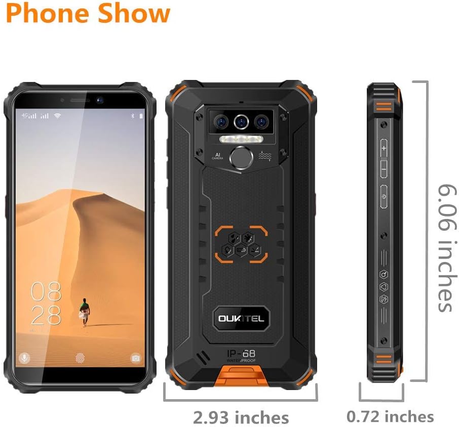 One-Day Sale: Up to 50% Off Oukitel WP5 Unlocked Rugged Smartphone - Face ID/Fingerprint IP68 Waterproof Android 10 Unlocked Cell Phone 4G LTE Dual SIM, 5.5inches 4GB 32GB Unlock(Orange) 🔥 Flash Sale Oukitel WP5 Unlocked Rugged Smartphone - Face ID/Fingerprint IP68 Waterproof Android 10 Unlocked Cell Phone 4G LTE Dual SIM, 5.5inches 4GB 32GB Unlock(Orange)