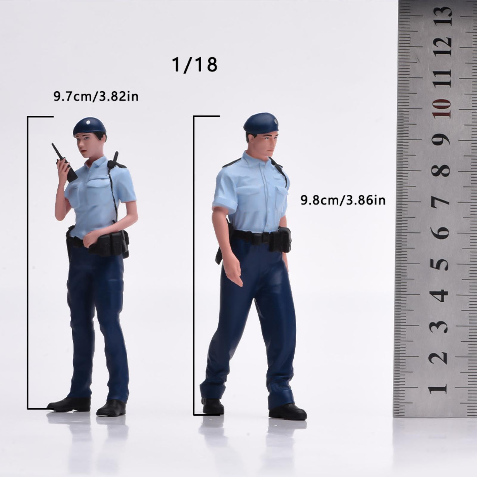 Qianly Modellino di Personaggi in 1/18, Statuette in Resina della Polizia di Hong, Personaggi in Miniatura.