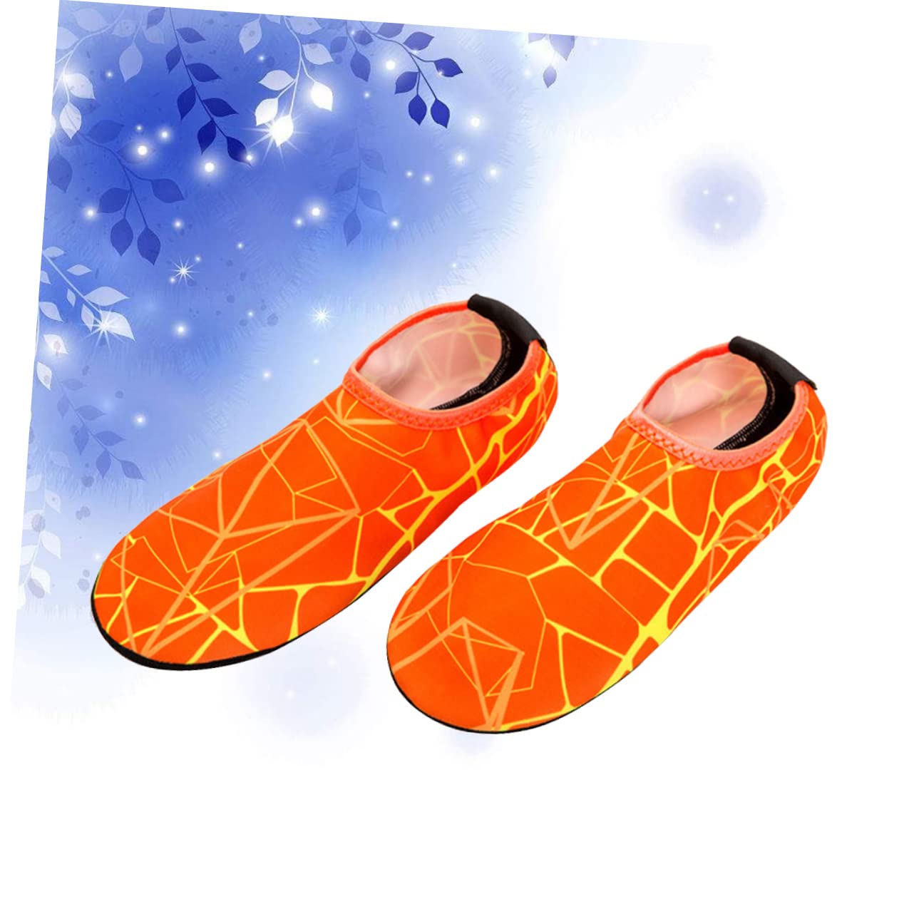 BIUDECO 1 Pair Adult Non Slip Diving Socks Quick Dry Swimming Socks for Snorkeling S Lightweight Orange Ankle Protection for Water Sports