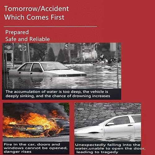 Miniatura 2 de HHXS Paquete de 2 martillo de seguridad para automóvil, herramienta de escape de emergencia, rompedor de ventana de un segundo, cortador de cinturón