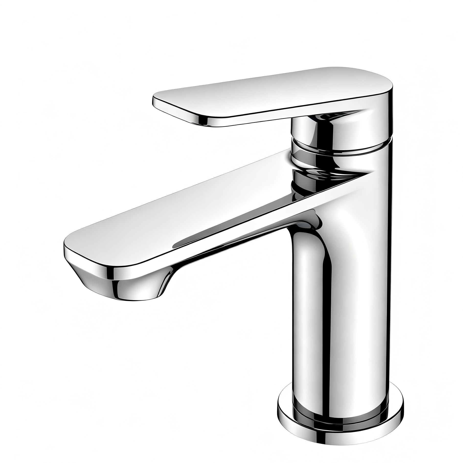 BELZ Miscelatore Lavabo Cromato in Ottone Massiccio, Rubinetto Monocomando | Senza Piombo e Antiruggine, Risparmio Idrico 40%, Cartuccia Ceramica 500.000 Cicli, Antigoccia, Silenzioso e Antischizzo