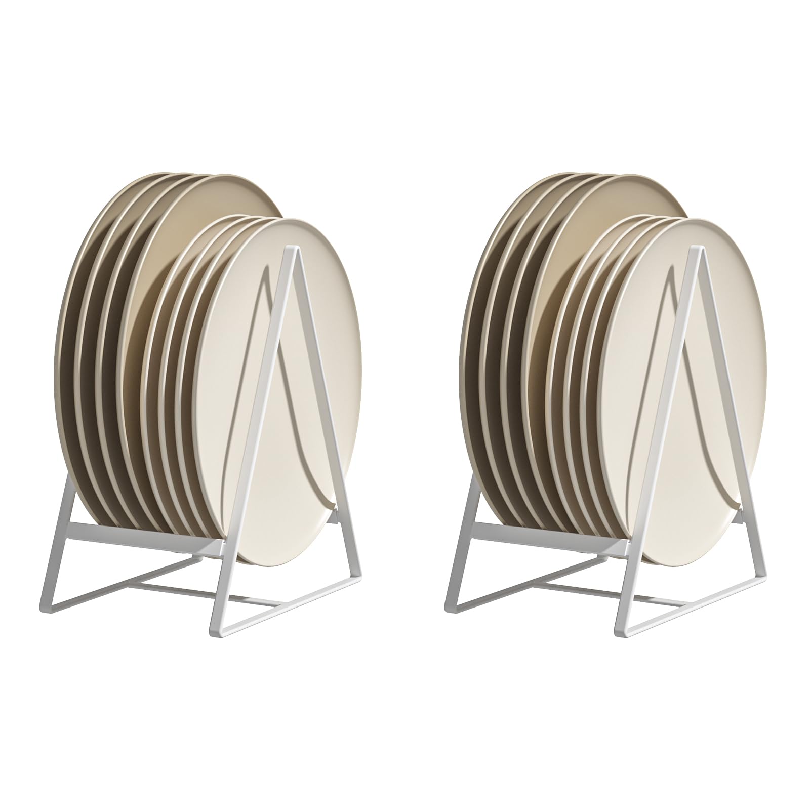 Hikinlichi Triangle Plate Holders Organizers 2 Pack Upright Cabinet ...