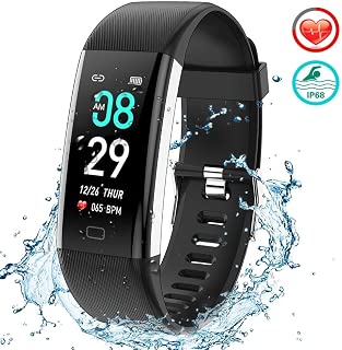 ANCwear Fitness Tracker Watch, F07 Activity Tracker Health Exercise Watch with Heart Rate Monitor Waterproof IP68 Smart Fitness Band with Sleep Monitor, Step counter Pedometer Watch for Men Women Kids