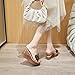 NLIADVY Chain Wedge Sandals, Holiday Style 9.0cm Thick-Soled Rhinestone Sandals for Women High-Heeled Slippers (1pairs,37)