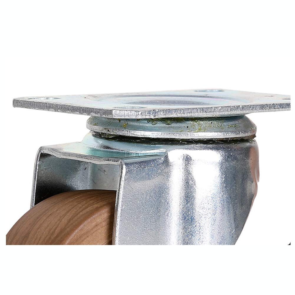 Ruote in Nylon Resistenti da 75 mm, 100 mm e 125 mm, capacità di carico 400-480 kg, silenziose, industriali, girevoli, con Freno, per mobili da Fabbrica, carrelli e forni (3'', 4'', 5'').