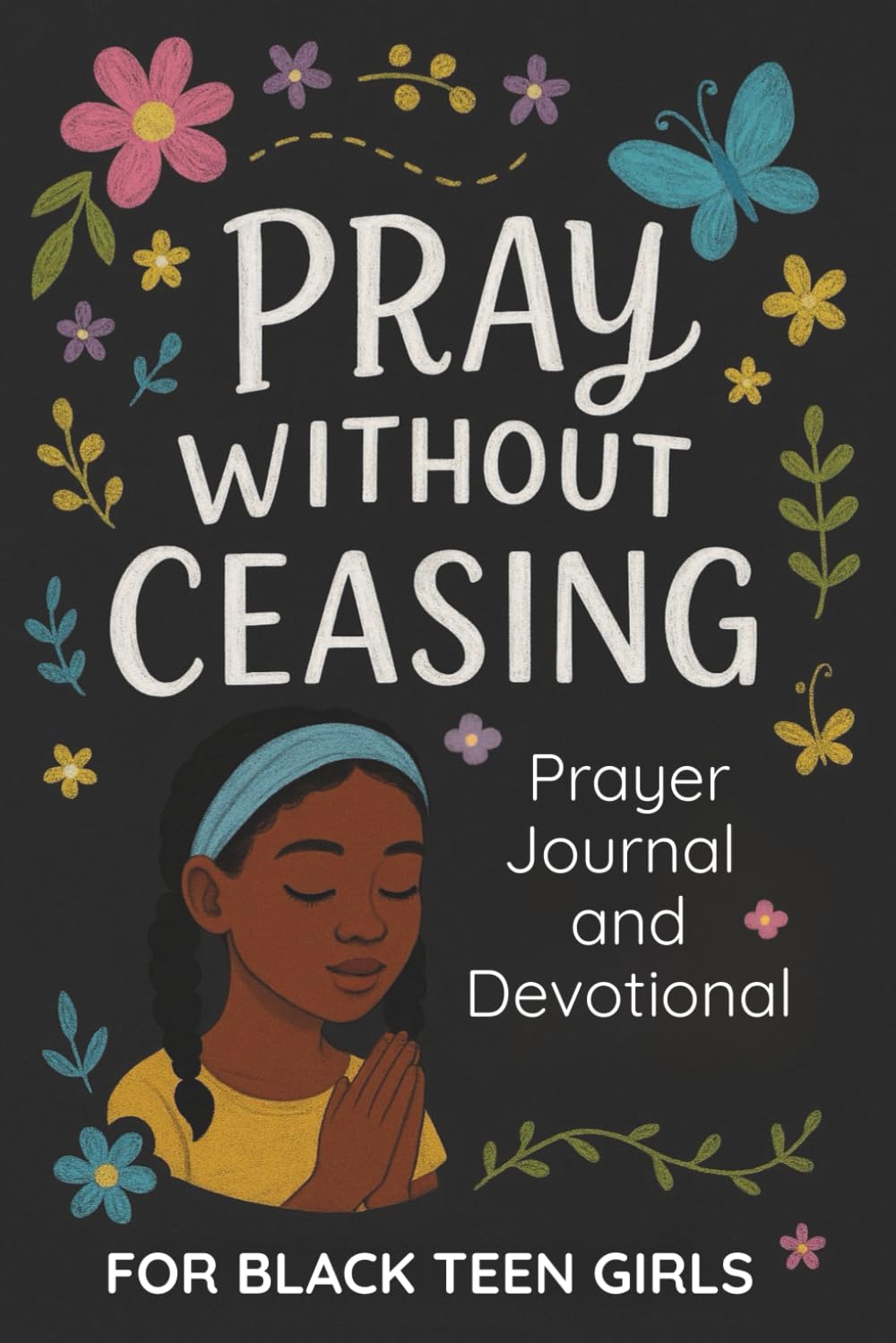 Pray Without Ceasing: Prayer Journal and Devotional for Teen Girls (Black African American) | The Perfect Daily Christian Journal for Gratitude and Thankfulness for Tweens and Young Girls